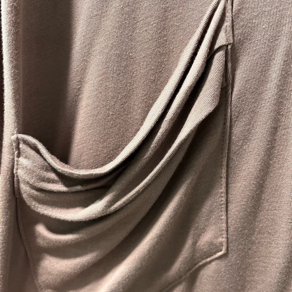 LOGO Lori Goldstein Tunic Top V Neck Asymmetrical Pockets Lagenlook Loose Fit XL - Picture 6 of 8